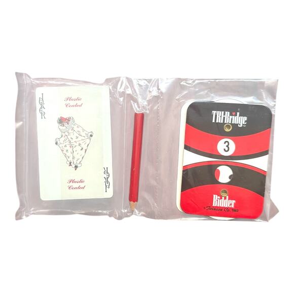 Tri-Bridge Card Game 1982 by Twinson Co – Vintage New Open Box Set - Picture 4 of 7